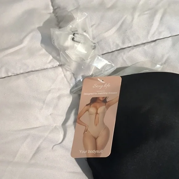 She's Waisted Plunge Backless Bra Bodysuit - Picture 2 of 5